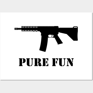 Pure Fun (Gun Lover / Sport Shooter / Black) Posters and Art
